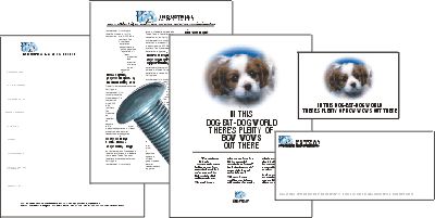 Industrial Parts Sales corporate identity and literature samples